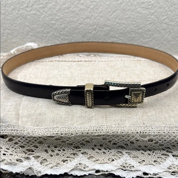 Brighton | Accessories | Brighton Vintage Black Leather Belt  display picture 2